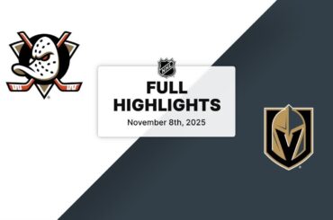 NHL Highlights | Ducks vs. Golden Knights | November 08, 2025