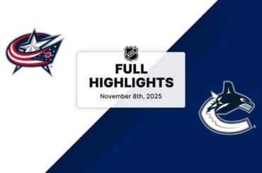 NHL Highlights | Blue Jackets vs. Canucks | November 08, 2025