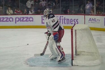 Hartford Wolf Pack goalie Talyn Boyko warms up 11/7/25