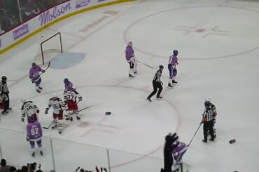 Laval Rocket's Lucas Condotta and Hartford Wolf Pack's Brennan Othmann get into a fight 11/7/25