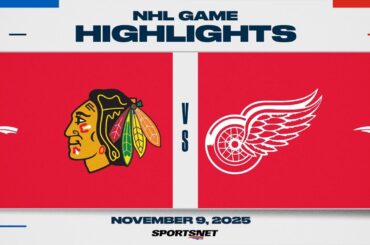 NHL Highlights | Blackhawks vs. Red Wings - November 9, 2025
