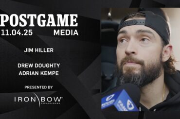 MEDIA: Drew Doughty, Adrian Kempe, & Jim Hiller | 11.04 v WPG Postgame