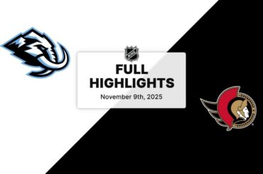 NHL Highlights | Mammoth vs. Senators | November 09, 2025