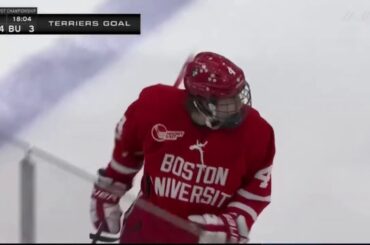David Farrance BU Goal vs. Northeastern | Beanpot Final 2/10/20 (WTBU Audio)