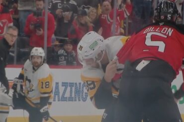 Brenden Dillon Lays a Big Hit on Tommy Novak