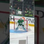 Jake Oettinger warming up against the Wild. #GoalieGearSnob #DallasStars #JakeOettinger