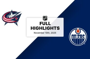 NHL Highlights | Blue Jackets vs. Oilers | November 10, 2025