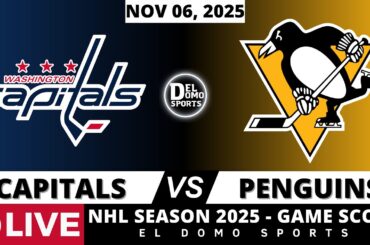WASHINGTON CAPITALS VS PITTSBURGH PENGUINS 🏒 NHL Play-by-Play & Scoreboard | 2025 Season