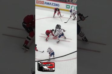 Nico Hischier NJ Devils v Adam Henrique Faceoff #njdevils #edmontonoilers #shorts #shortvideo #short