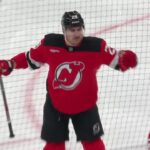 Timo Meier scores a powerplay goal against the New York Islanders