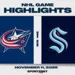 NHL Highlights | Blue Jackets vs. Kraken - November 11, 2025