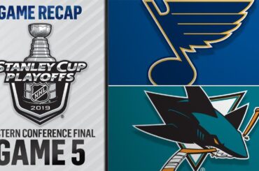 Schwartz gets hat trick, Blues blank Sharks in Game 5