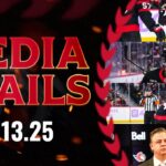 Dylan Cozens, Shane Pinto, Tim Stützle, Travis Green Postgame Media vs BOS