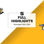 NHL Highlights | Penguins vs. Predators - November 14, 2025 | Global Series Sweden