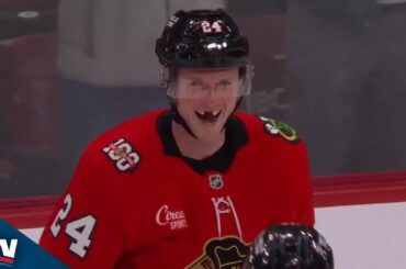 Blackhawks' Sam Lafferty Pulls Off Insane Toe Drag For Sick Goal