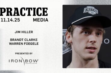 MEDIA: Brandt Clarke, Warren Foegele, & Jim Hiller | 11.14.25 LA Kings Practice in Ottawa