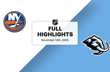 NHL Highlights | Islanders vs. Mammoth | November 14, 2025