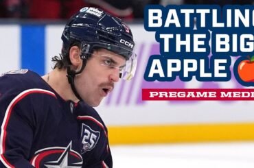 BATTLING THE BIG APPLE 🍎 Blue Jackets vs. Rangers 😤 | Pregame Media