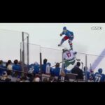 Braden Schneider with a HUUUGGEEE hit on Marcus Foligno 😲💥 #nhl