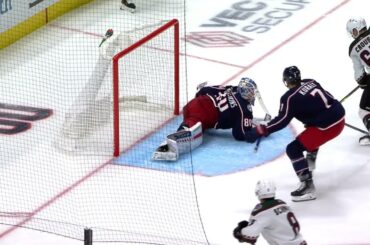 Elvis Merzļikins Incredible 3-on-2 Saves vs. Coyotes (Oct. 14, 2021)