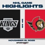NHL Highlights | Kings vs. Senators - November 15, 2025