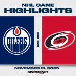 NHL Highlights | Oilers vs. Hurricanes - November 15, 2025