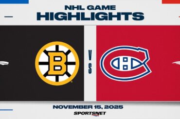 NHL Highlights | Bruins vs. Canadiens - November 15, 2025