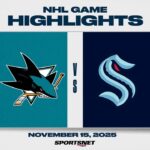 NHL Highlights | Sharks vs. Kraken - November 15, 2025