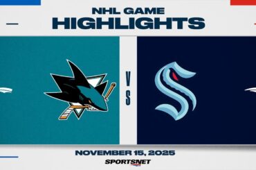 NHL Highlights | Sharks vs. Kraken - November 15, 2025