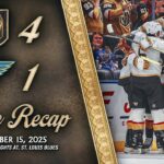 HIGHLIGHTS | Vegas Golden Knights 4, St. Louis Blues 1 | Nov. 15, 2025