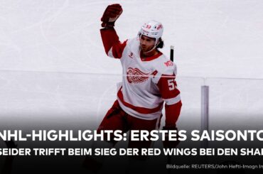 EISHOCKEY: Erstes Saisontor für Moritz Seider! Red Wings gewinnen bei den Sharks | NHL-Highlights