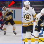 Bruins’ Charlie McAvoy injured vs. Canadiens after taking Noah Dobson slap shot to the face