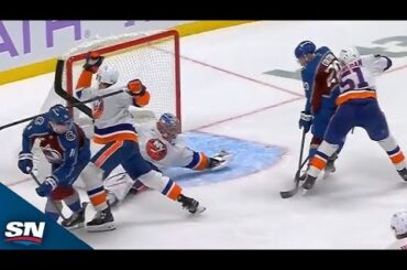 Islanders’ Sorokin Reaches Back To Rob Colton On The Doorstep