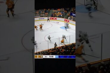 Spencer Stastney Shoots The Puck At The Linesman #nhl #hockey #lakings #preds