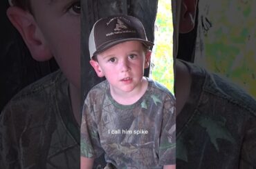 Kid’s First Hunt Ever With Dad, Big Spike Dreams! #hunting #deerhunting