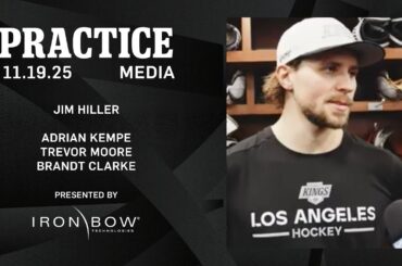 MEDIA: Adrian Kempe, Trevor Moore, Brandt Clarke, and Jim Hiller | Practice in LA