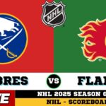 🔴LIVE : Calgary Flames Vs Buffalo Sabres | NHL 2025 | NHL Live SCOREBOARD