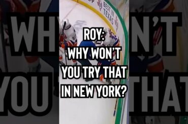Patrick Roy had some words for Rantanen #nhl #hockey #newyorkislanders #dallasstars #texashockey
