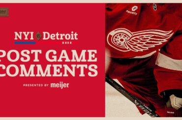 Dylan Larkin, JT Compher, Todd McLellan Post Game Comments vs NYI | Nov. 20, 2025