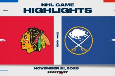 NHL Highlights | Blackhawks vs. Sabres - November 21, 2025