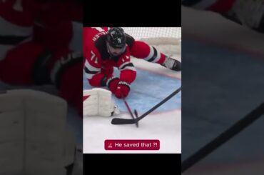 Jonas Siegenthaler Turns Goalie and Makes an Incredible Save for the Devils! 😱 #nhl