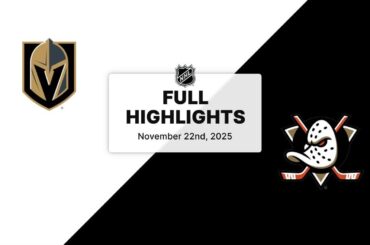 NHL Highlights | Golden Knights vs. Ducks | November 22, 2025