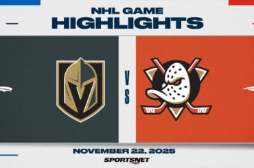 NHL Highlights | Golden Knights vs. Ducks - November 22, 2025