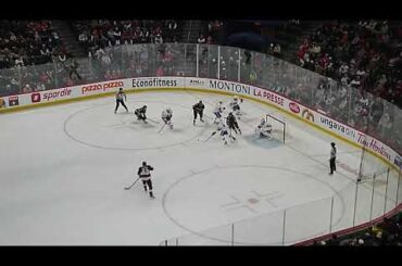 Belleville Senators' Jackson Parsons makes breakaway save & Wyatt Bongiovanni scores vs Laval Rocket