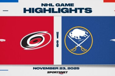 NHL Highlights | Hurricanes vs. Sabres - November 23, 2025