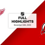 NHL Highlights | Red Wings vs. Devils | November 24, 2025
