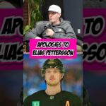 Whit issues an apology to Elias Pettersson. Presented by ​⁠@Rhoback
