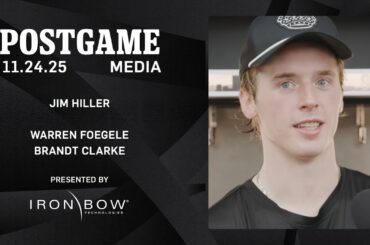 MEDIA: Warren Foegele, Brandt Clarke, and Jim Hiller | 11.24.25 v Ottawa Senators