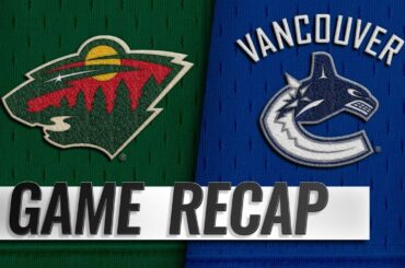 Suter, Zucker propel Wild to 3-2 win against Canucks