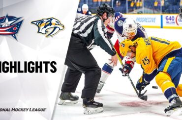Blue Jackets @ Predators 1/14/21 | NHL Highlights